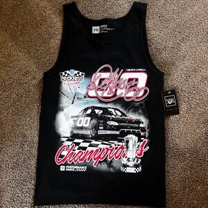 Young & Reckless Racing Graphic Tank Top Quick‎ Lube Champions Men's Black Small